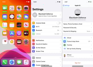 Removing your iCloud account