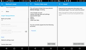 Factory reset your Sony phone