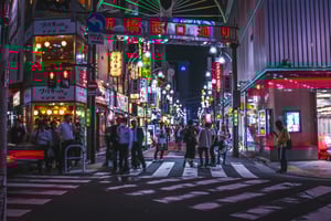 people-city-street-night